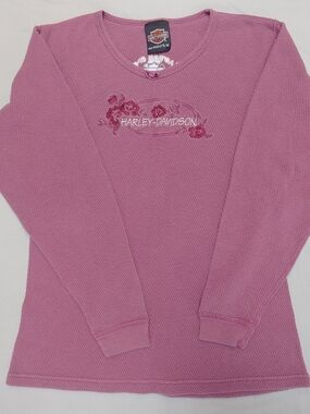 Harley-Davidson Women's Pink Thermal Sweater
